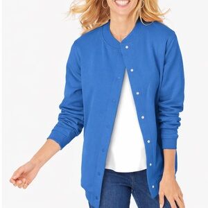 Blue Button-Up light weight, sweatshirt, Jacket